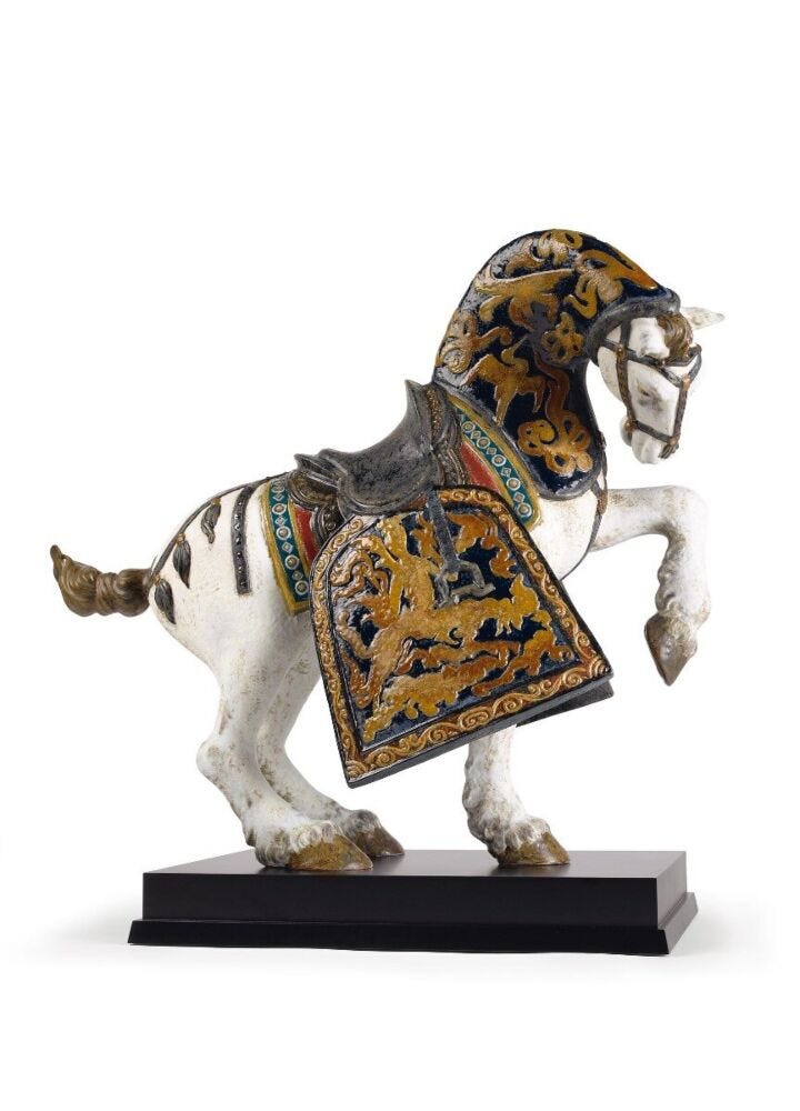 Escultura Caballo oriental. Mate. Serie limitada en Lladró