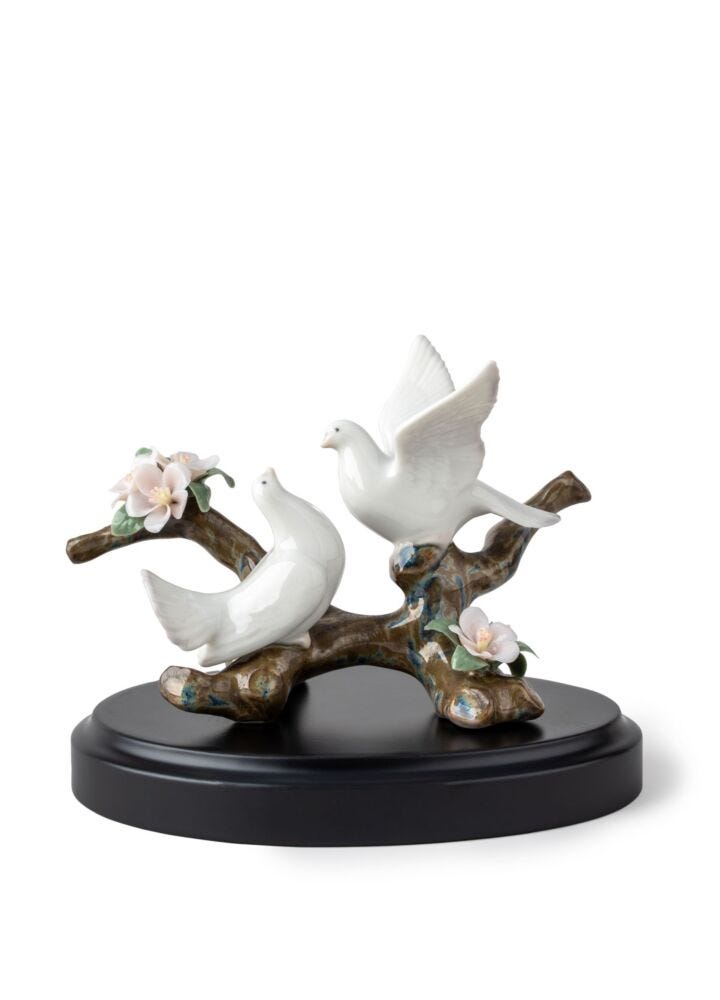 Doves on A Cherry Tree Figurine in Lladró
