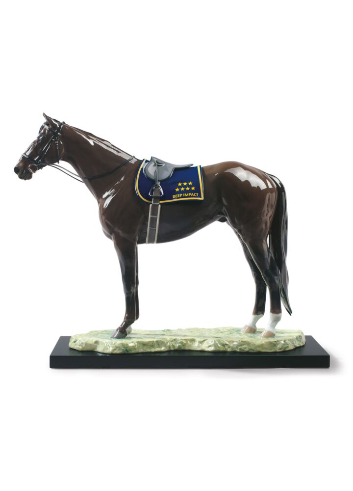Deep Impact Horse Sculpture. Limited Edition Gloss in Lladró