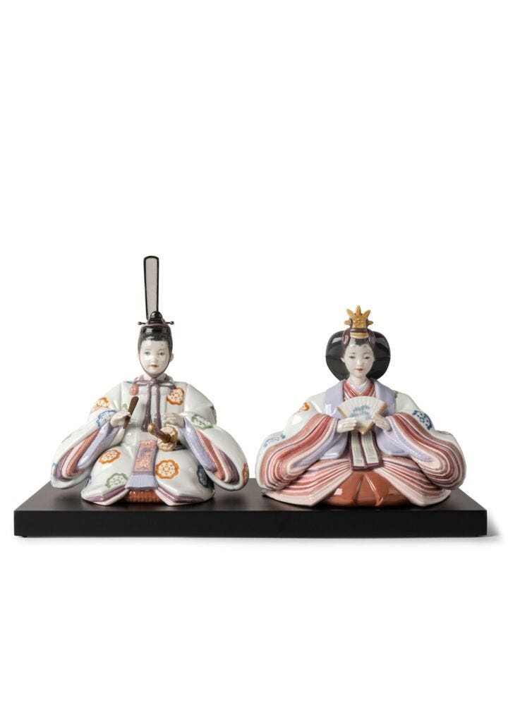 Hina Dolls (floral engraving) Sculpture. Limited Edition in Lladró