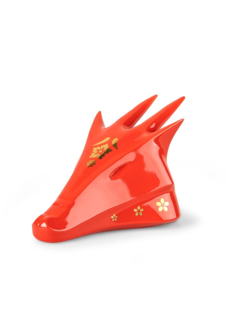 The Dragon Sculpture. Red - gold in Lladró