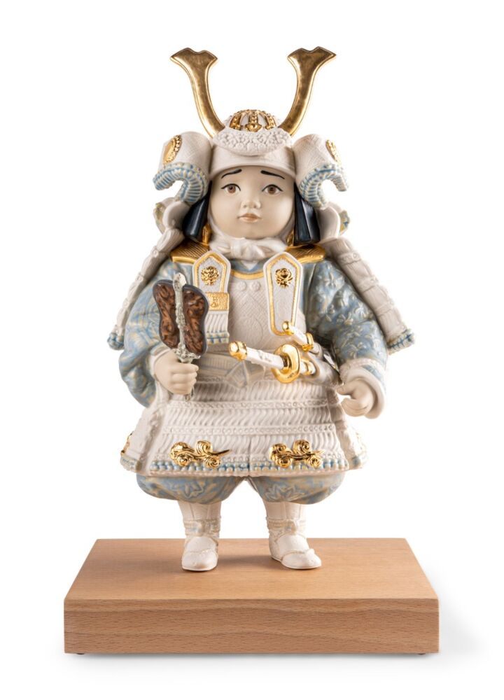 Escultura Niño Samurái. Blanco. Serie Limitada en Lladró