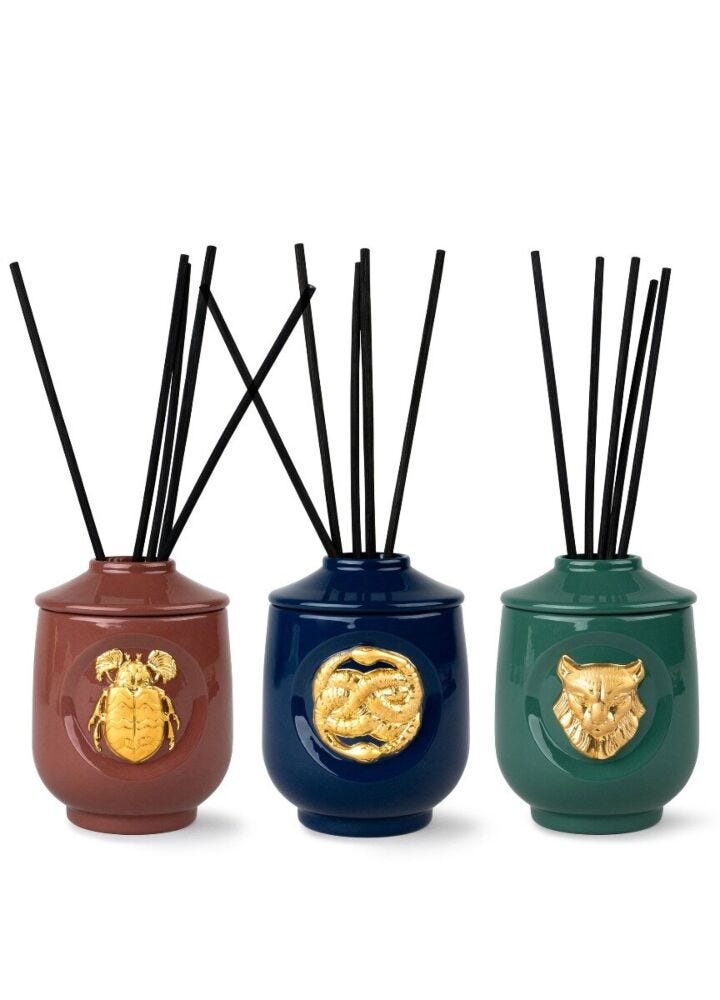 Luxurious animals Diffusers Set in Lladró
