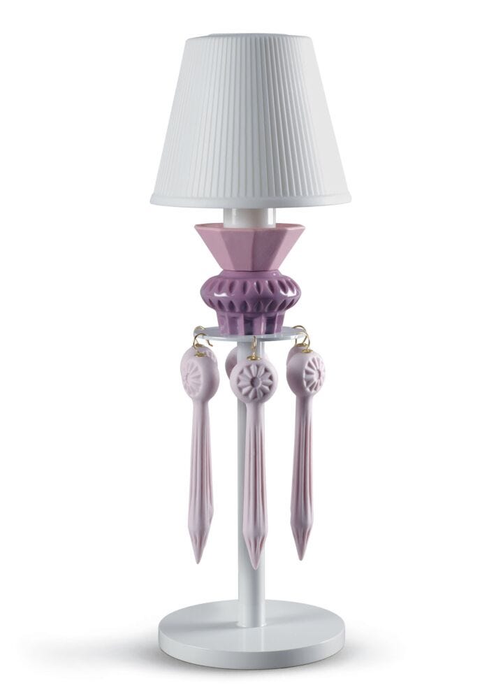 Lámpara de mesa con litofanía y lágrimas Belle de Nuit. Rosa (CE) en Lladró