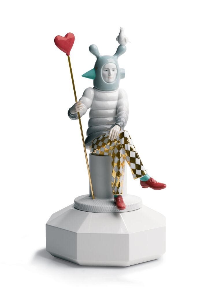 The Lover II Sculpture. By Jaime Hayon in Lladró