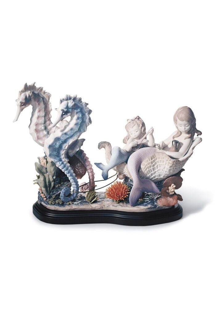 Figura niños Paseo bajo el mar. Serie limitada en Lladró