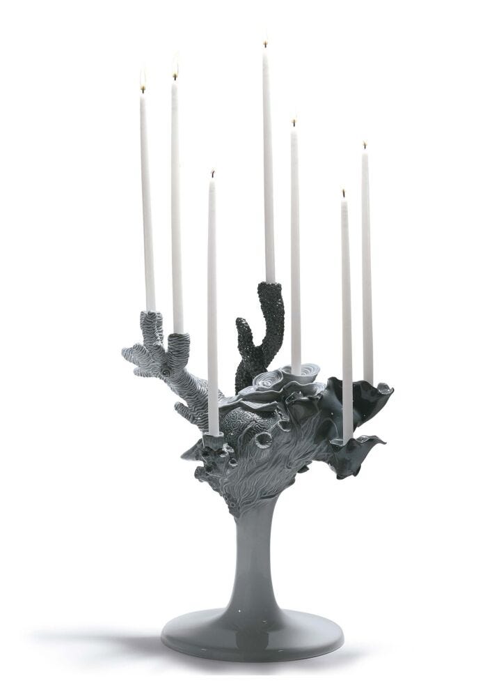 Naturo. -multi candleholder (grey) in Lladró