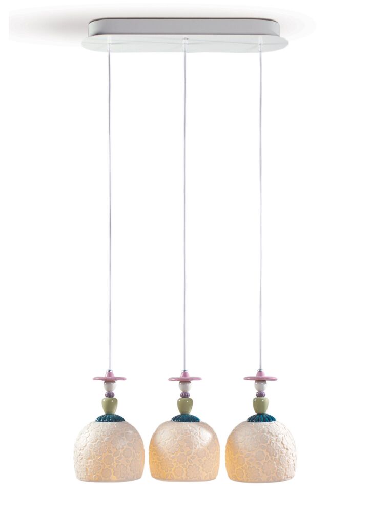 Mademoiselle Lineal Canopy 3 Lights Gazing at The Ocean Ceiling Lamp in Lladró
