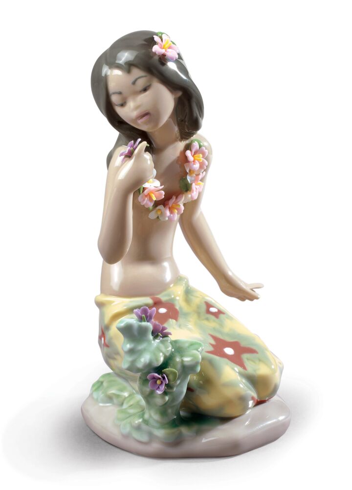 In a Tropical Garden Girl Figurine. Special Edition in Lladró
