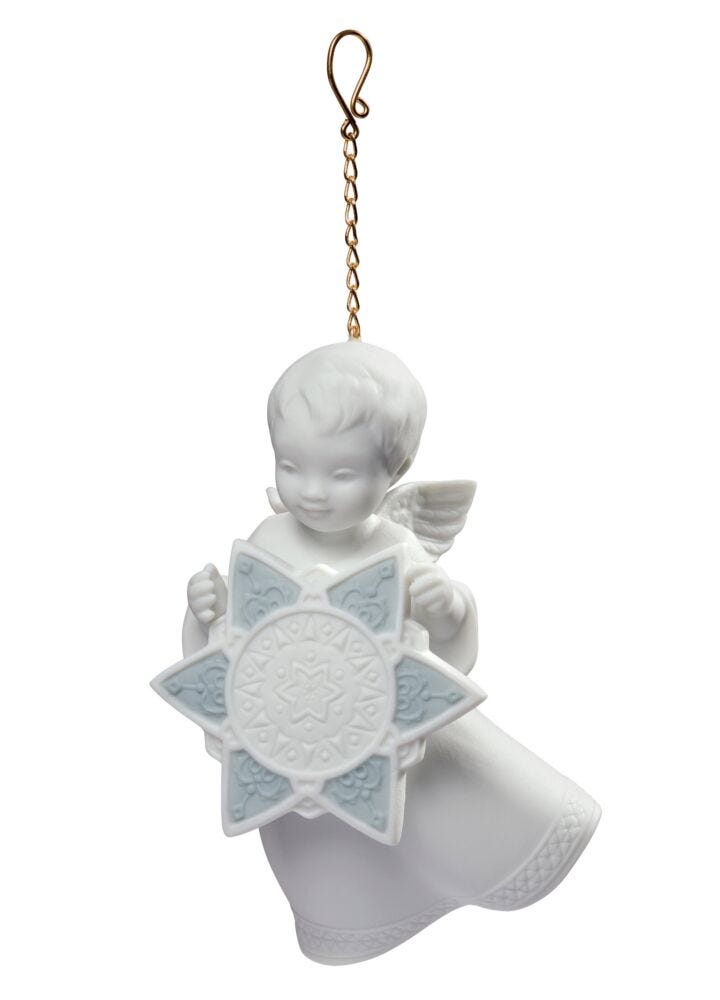 Angel with Star Christmas Ornament in Lladró