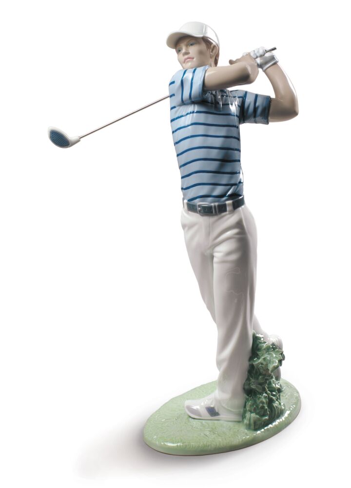 Golf Champion Man Figurine in Lladró