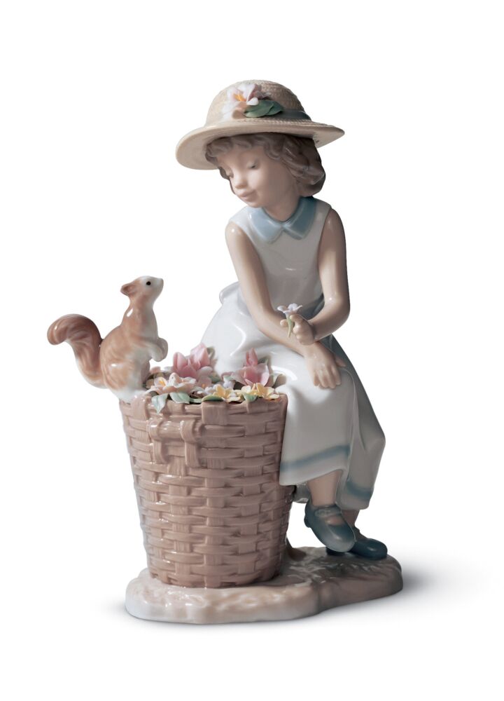 Hello Little Squirrel! Girl Figurine in Lladró