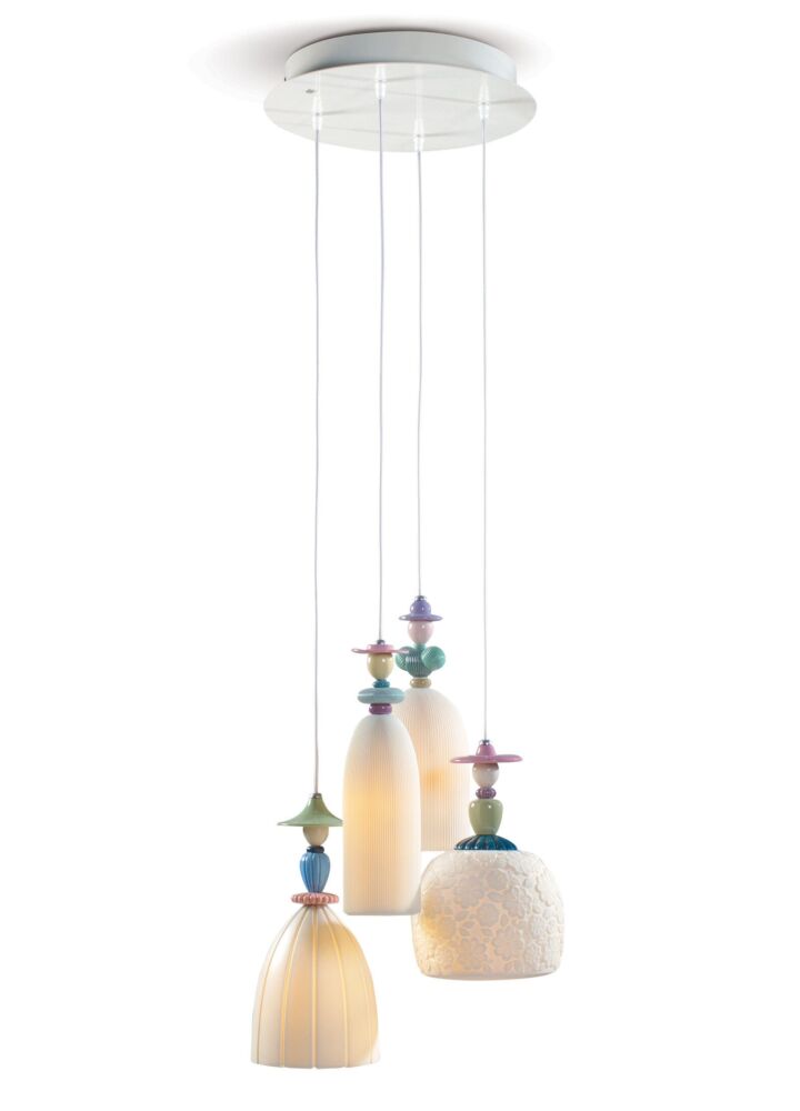 Mademoiselle 4 Lights Walking on The Beach Ceiling Lamp in Lladró