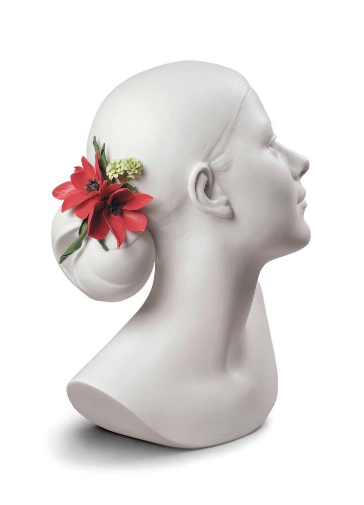 Lily with Flowers Woman Bust in Lladró