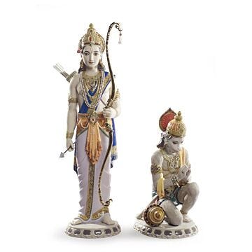 Lakshman and Hanuman Sculpture. Limited Edition in Lladró