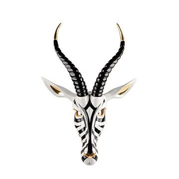 Antelope mask. Black and gold in Lladró