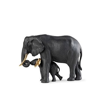 Leading the way Sculpture. Black-gold. Limited Edition in Lladró