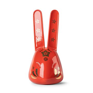 The Rabbit Sculpture. Red - gold in Lladró