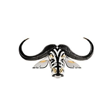 Buffalo mask. Black and Gold in Lladró