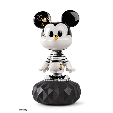 Mickey in black and white Sculpture in Lladró