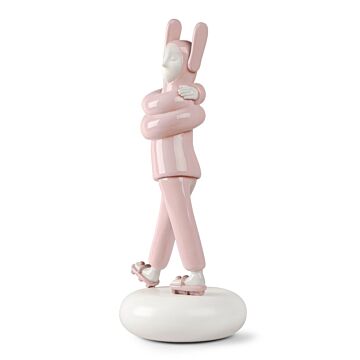 Embraced (Pink) Sculpture in Lladró