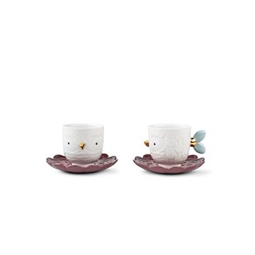 Set de 2 tazas y platos Kawki en Lladró