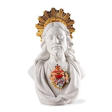 Scultura Sacro Cuore di Gesù in Lladró