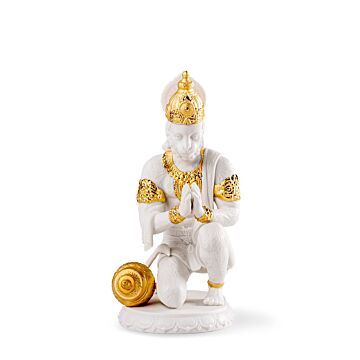 Hanuman Sculpture. Golden Luster in Lladró