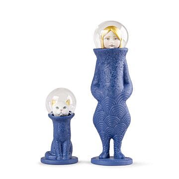 Esculturas Niña y Gato Cosmic en Lladró