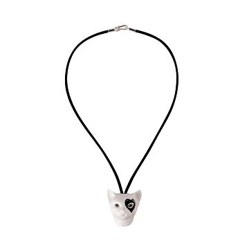 Cat in love pendant in Lladró
