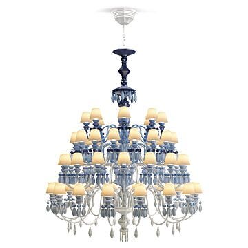 Belle de Nuit 56 Lights Chandelier. Blue (CE/UK) in Lladró
