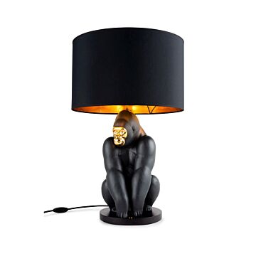 Gorilla lamp. Black-gold (UK) in Lladró