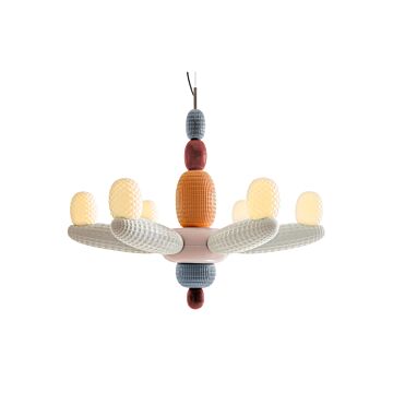 Soft Blown Chandelier. Pink (CE/UK) in Lladró