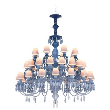 Chandelier Belle de Nuit 40 luces. Azul (CE/UK) en Lladró