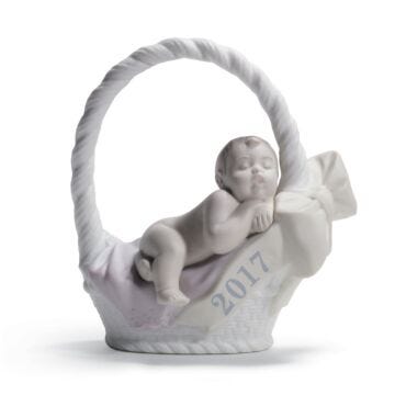 Born in 2017 Girl Figurine. Fair Skin in Lladró