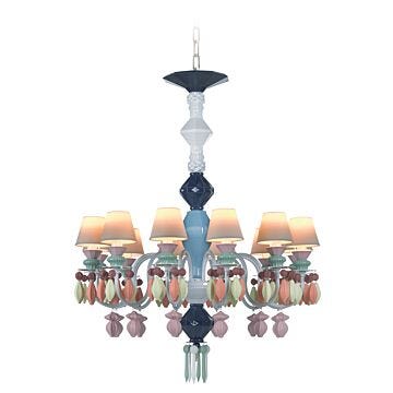Chandelier Belle de Nuit 12 luces. Multicolor (CE/UK/CCC) en Lladró