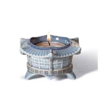Tea light candle holder (blue) in Lladró