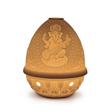 Veena Ganesha Lithophane in Lladró