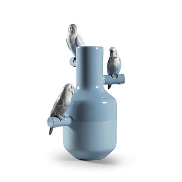 Jarrón Parrot Parade. Azul en Lladró