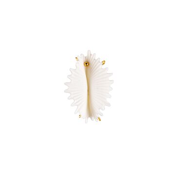 Orecchino grande Actinia. Bianco e oro in Lladró