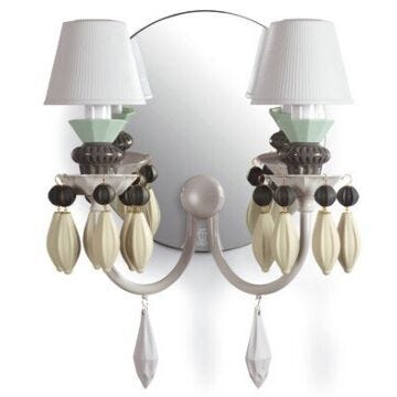 Belle de Nuit 2 Lights Wall Sconce. Black (US) in Lladró