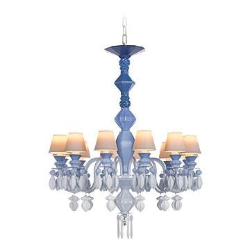 Belle de Nuit 12 Lights Chandelier. Blue (US) in Lladró