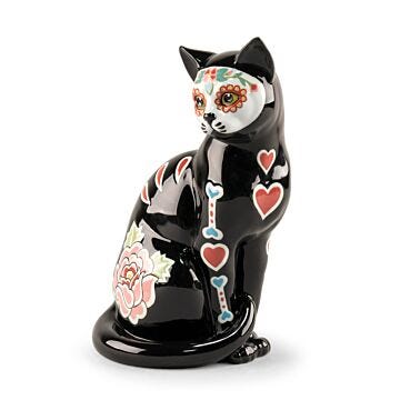 Catrina Cat Figurine in Lladró