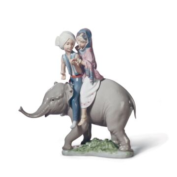 Figurina Bimbi indiani in Lladró