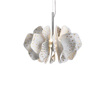Nightbloom Hanging Lamp 40cm. White & gold. (US) in Lladró