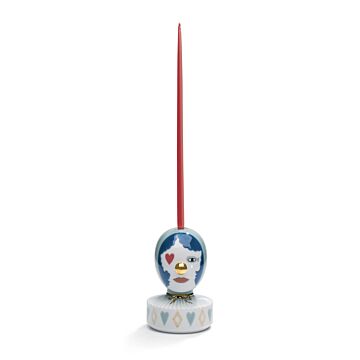 The Masquerade Iii Candle Holder. By Jaime Hayon. Golden Lustre in Lladró