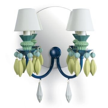 Belle de Nuit 2 Lights Wall Sconce. Green (US) in Lladró