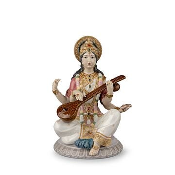 Goddess Saraswati Figurine in Lladró