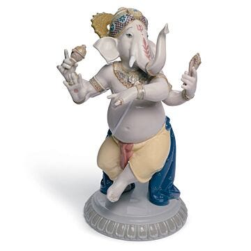Dancing Ganesha Figurine in Lladró