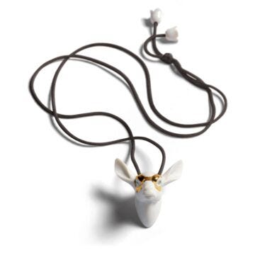 Fawn with Mask Pendant. Golden Lustre in Lladró